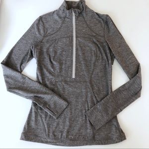 LULULEMON 1/2 zip jacket gray XS Active top RUN